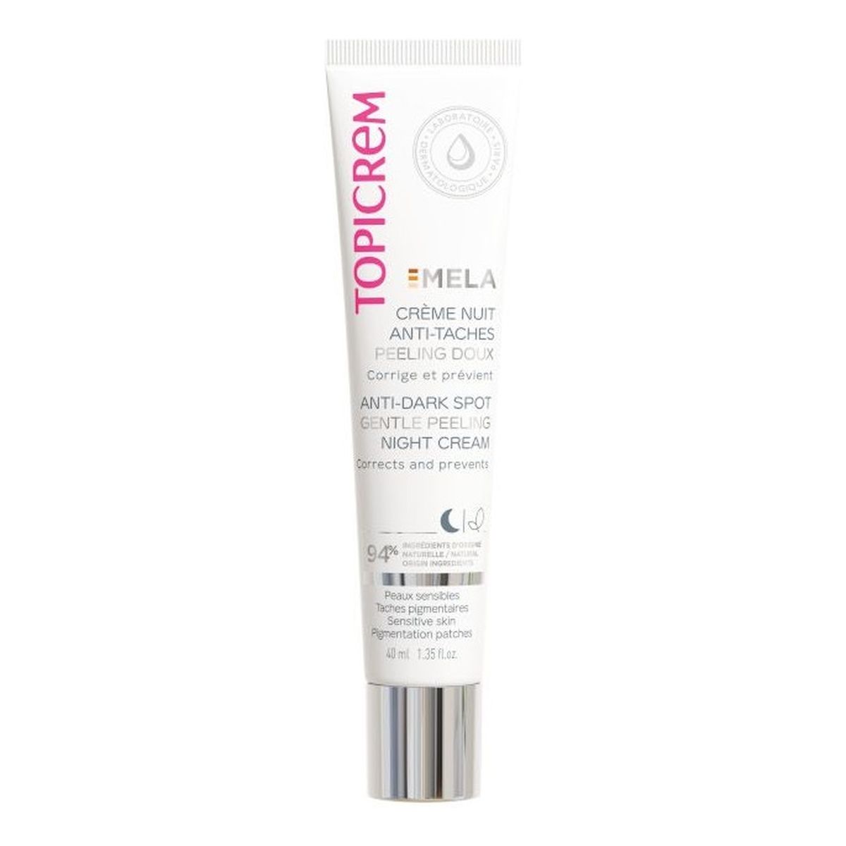 Topicrem Mela Anti-Dark Spot Gentle Peeling Night Cream peelingujący Krem na noc przeciw przebarwieniom 40ml