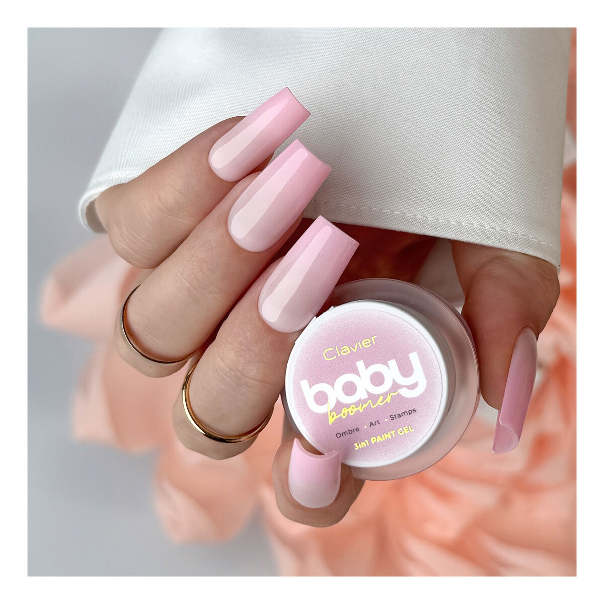 Clavier Baby Boomer Ombre żel do paznokci 3w1 3g