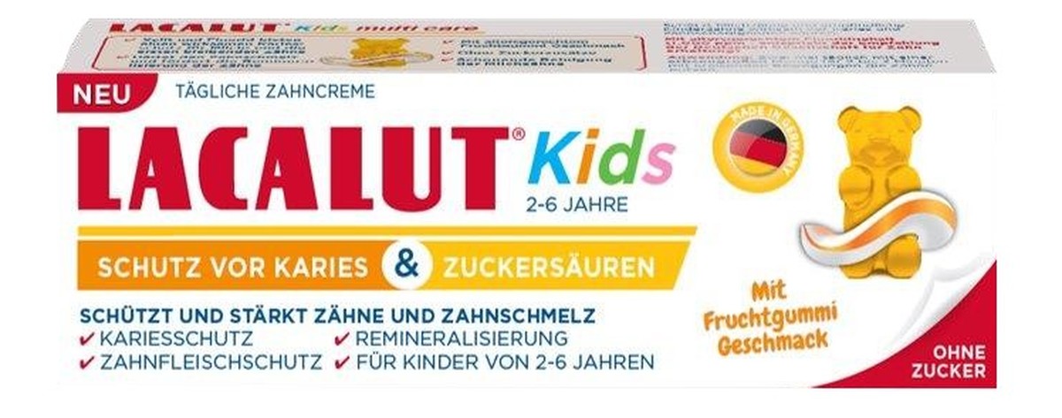 Lacalut kids pasta do zębów dla dzieci od 2-6 lat