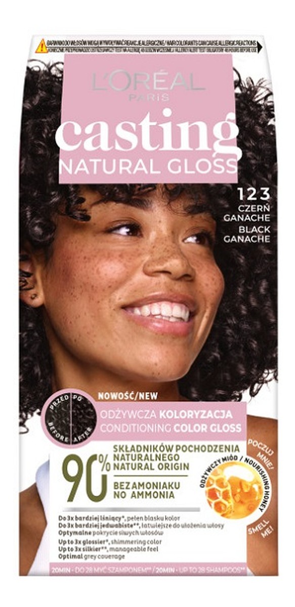 Casting natural gloss farba do włosów 123 czerń ganache
