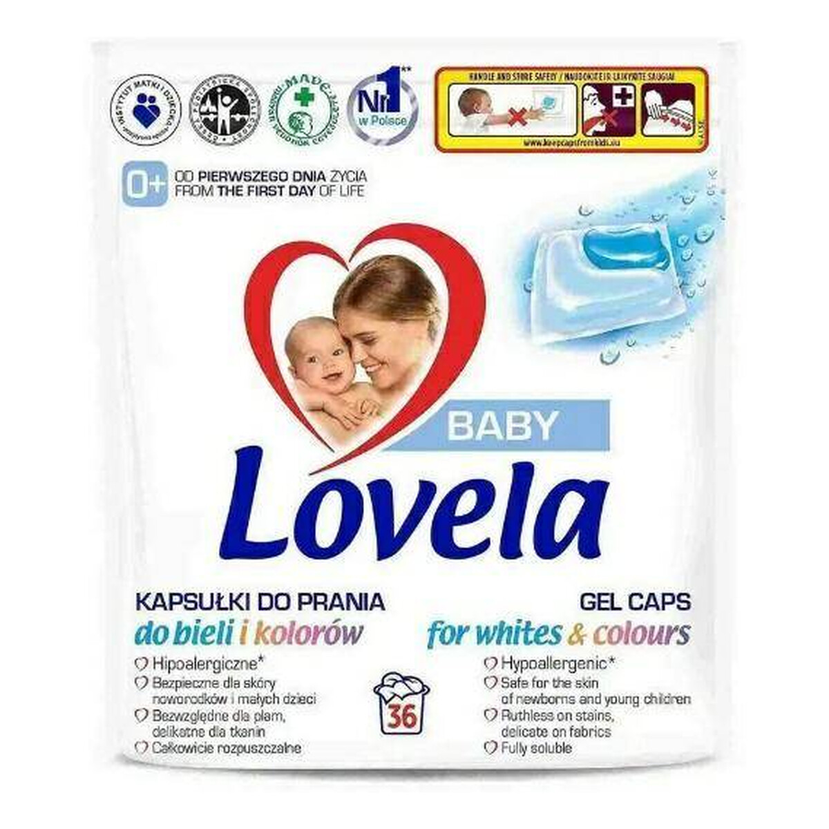 Lovela Baby Kapsułki do prania 36szt. Uniwersalne