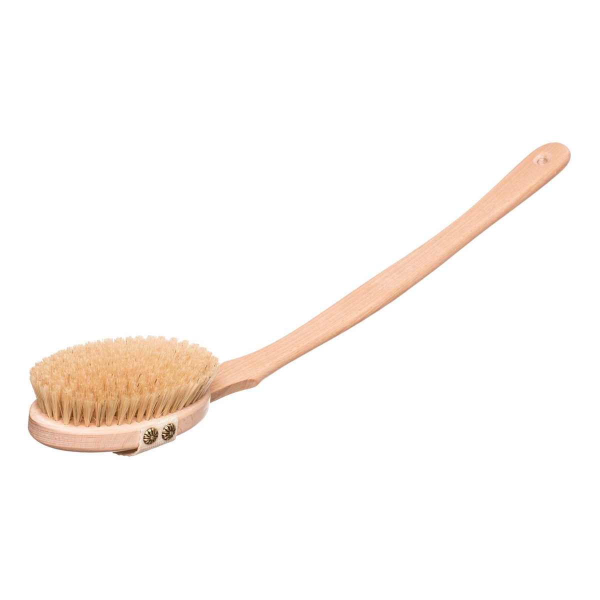 Brista Szczotka z rączką do mycia i masażu ciała włosie z włókna kaktusa agawy szczotkowanie ciała na sucho