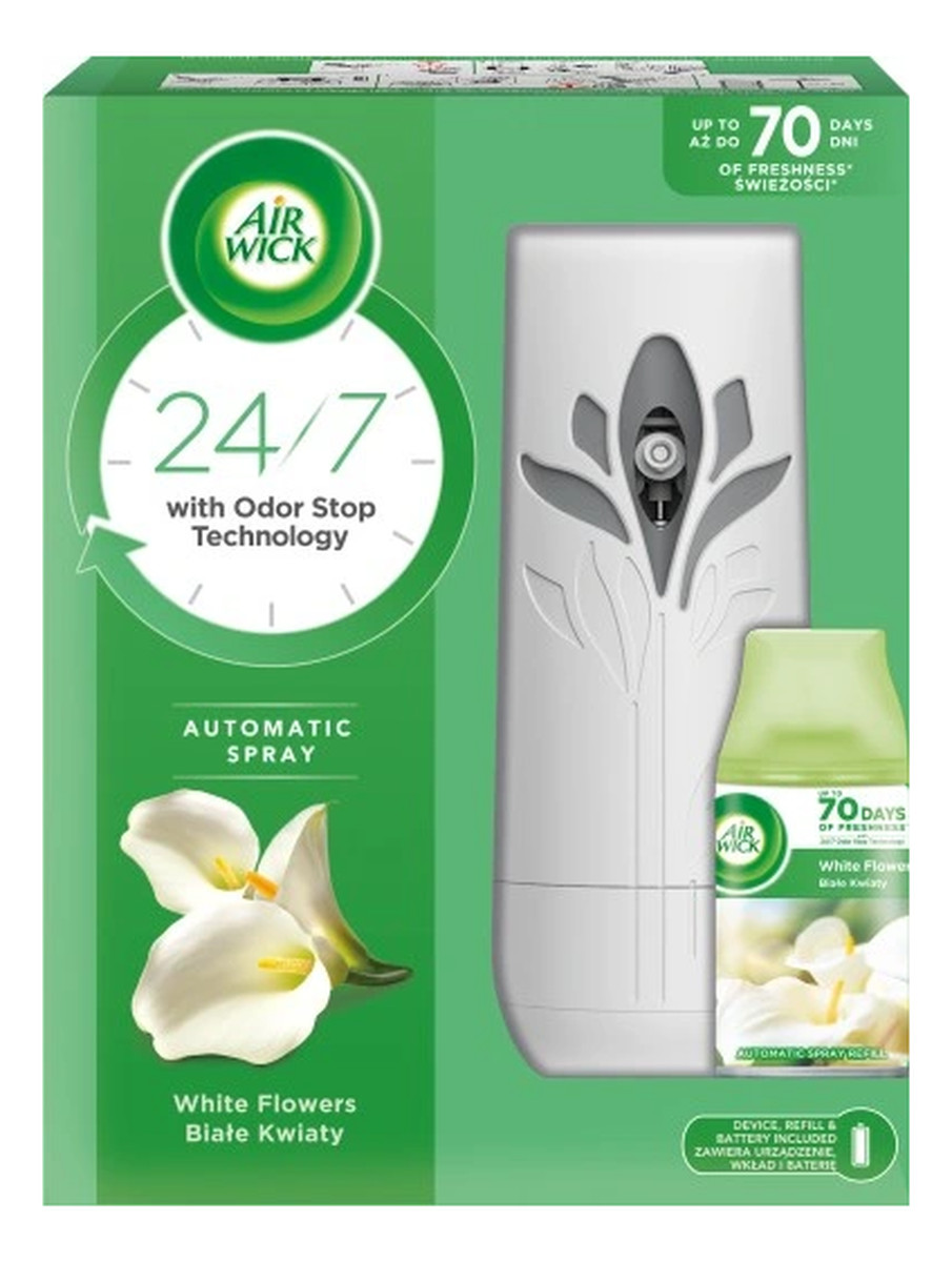 dyfuzor + bateria AA 2szt + wkład Białe Kwiaty