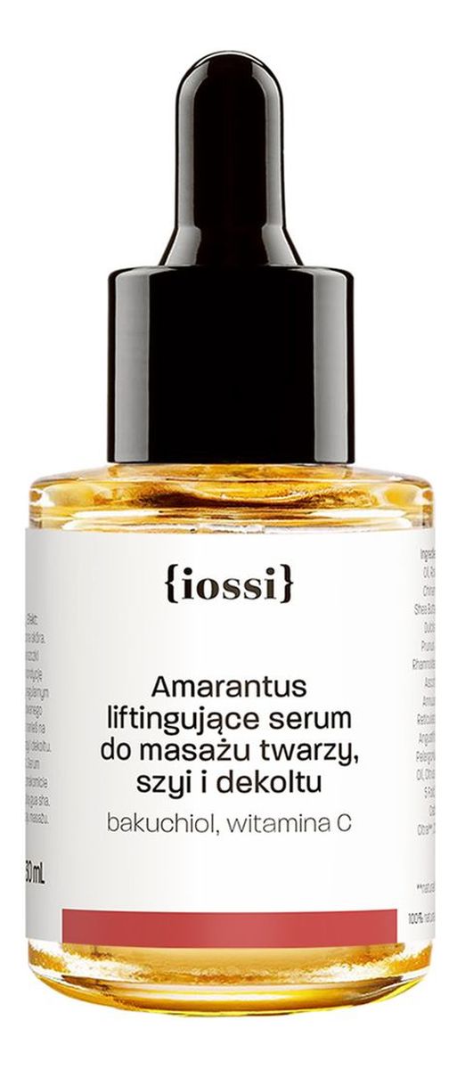 Amarantus ujędrniająco-liftingujące serum do masażu twarzy z bakuchiolem i witaminą c