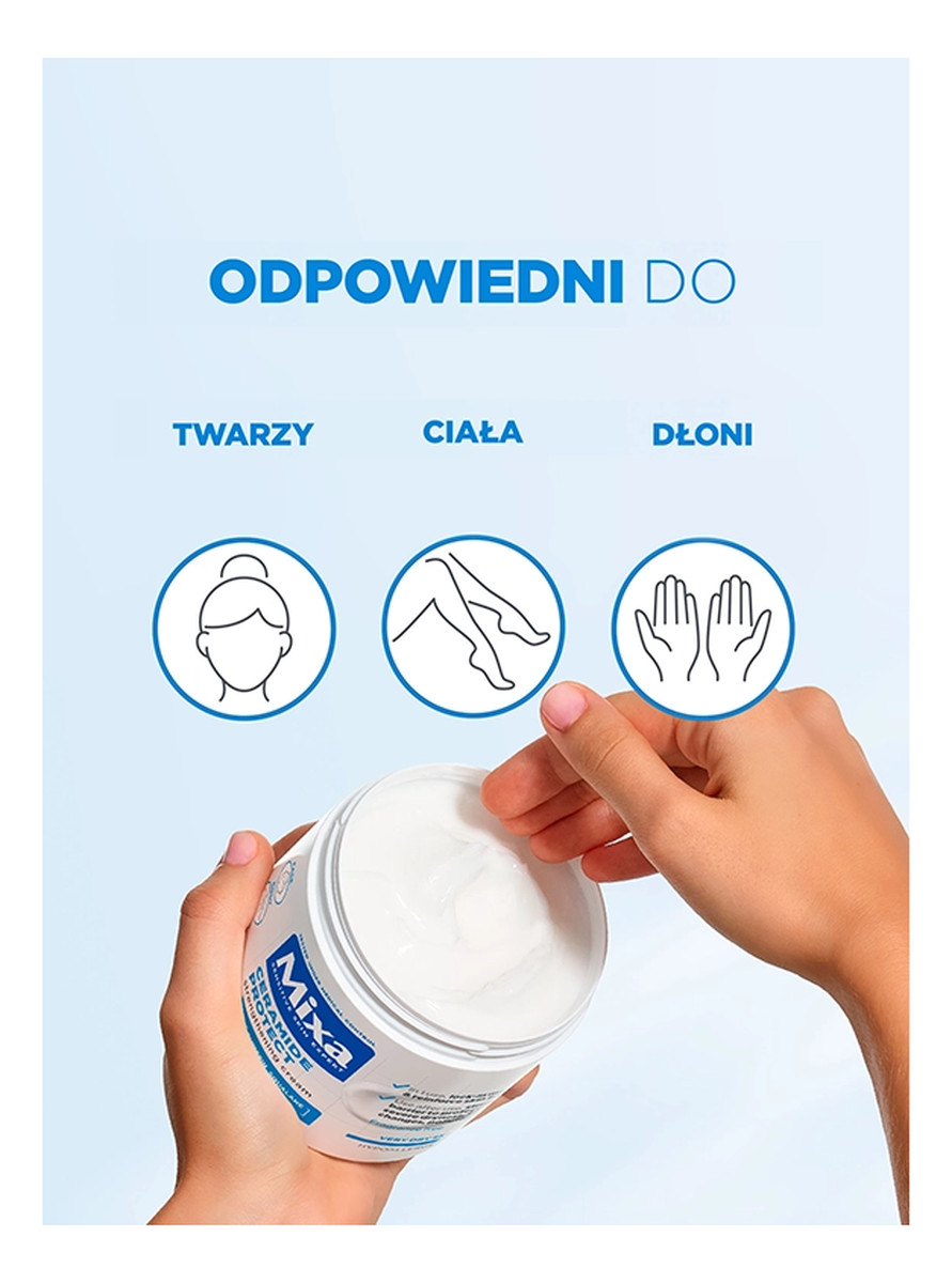 Krem regenerujący + Ceramide Ochronny do twarzy dłoni i ciała 2x400ml