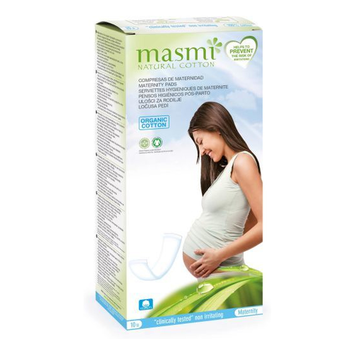 MASMI Podpaski poporodowe -100% bawełny organicznej 10 szt.