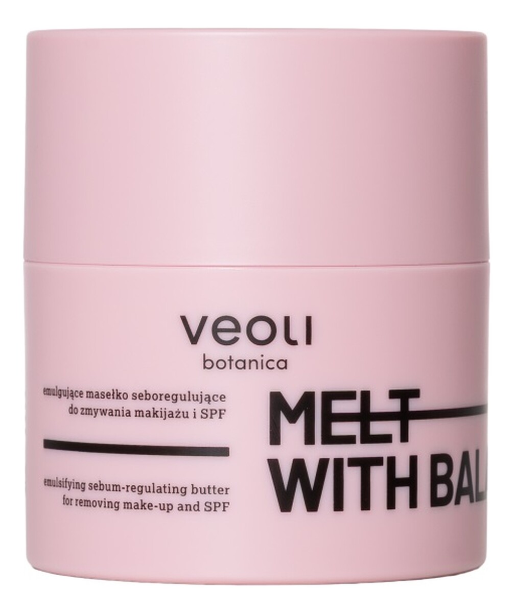 Melt with balance emulgujące masełko seboregulujące do zmywania makijażu i spf do skóry z niedoskonałościami