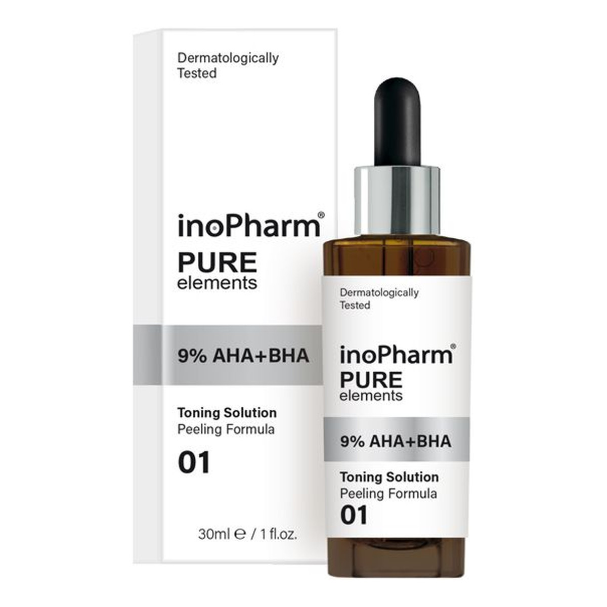 InoPharm Peeling do twarzy z hydroksykwasami 9% AHA i BHA 30ml