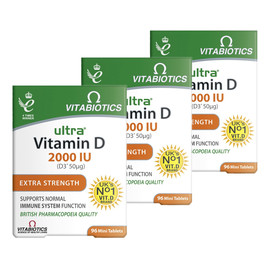 Ultra vitamin d 2000 IU suplement diety 96 tabletek x 3 opakowania