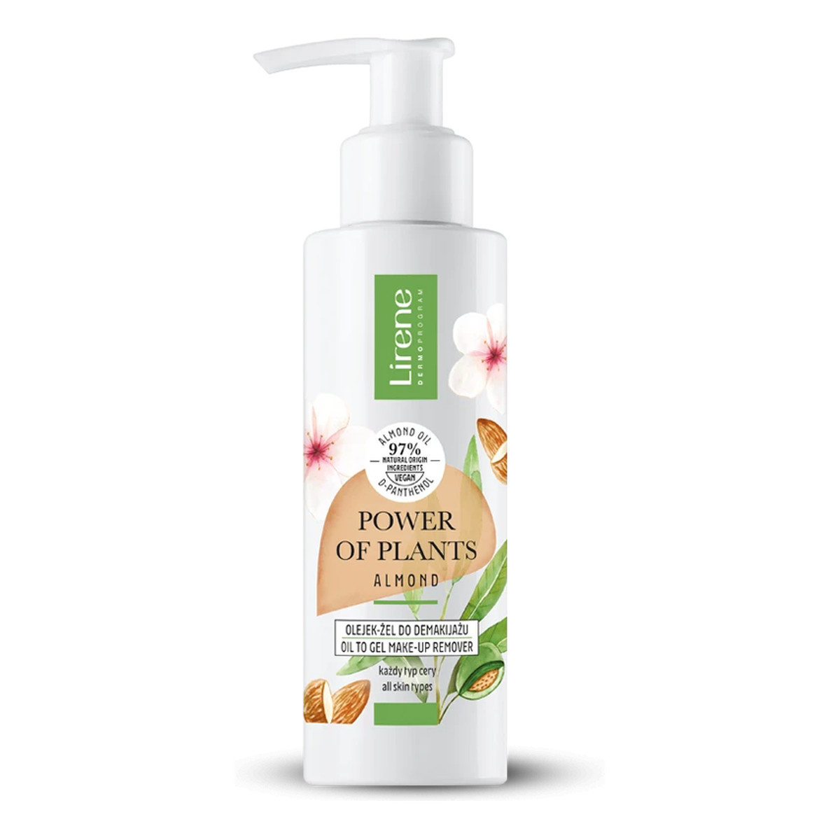 Lirene Power of Plants Olejek-żel do demakijażu Migdał 145ml