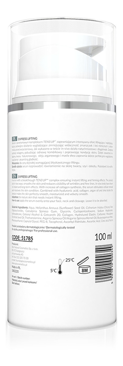 Serum intensywnie napinające z kompleksem TENS’UP