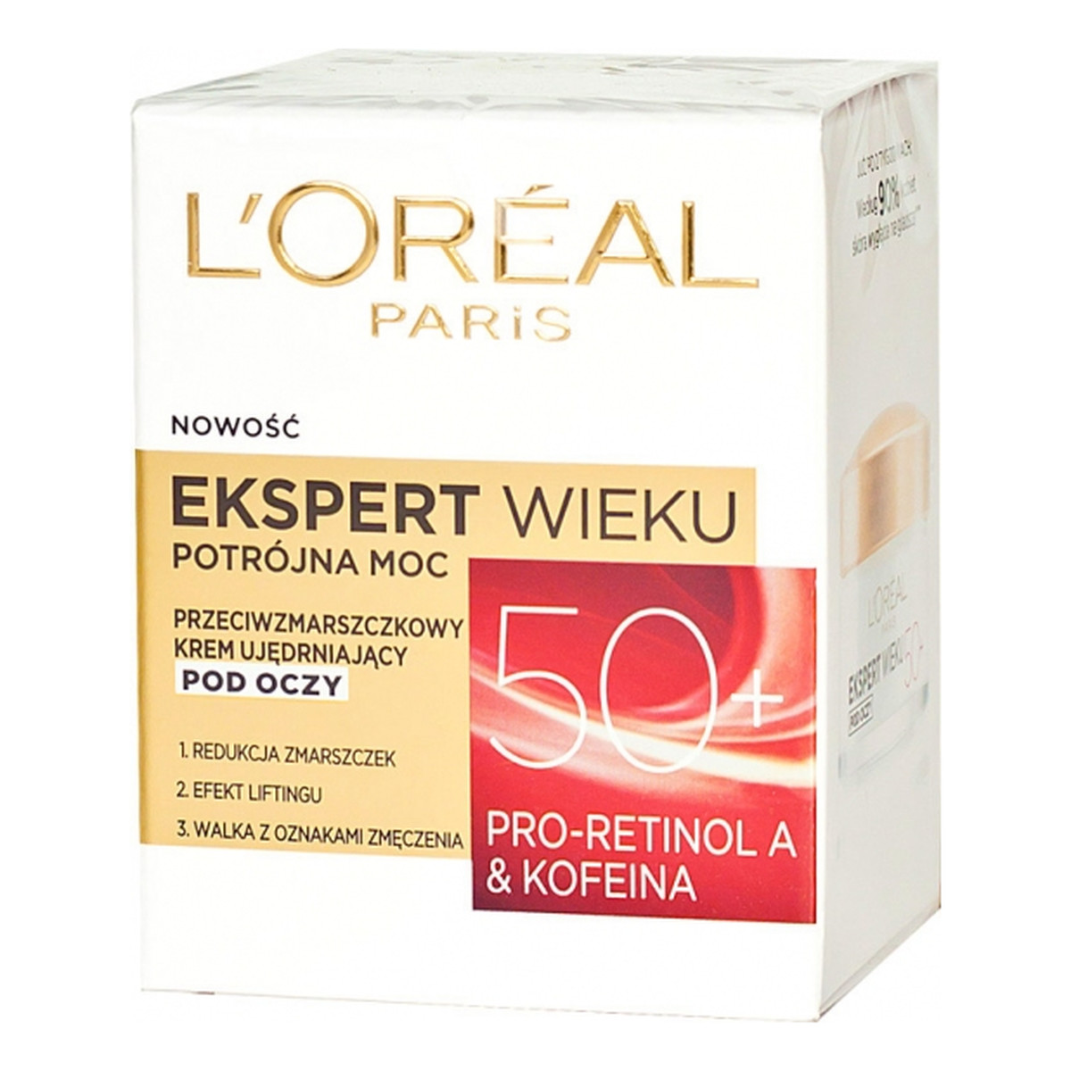 L'Oreal Paris Ekspert Wieku 50+ Przeciwzmarszczkowy Krem Ujędrniający Pod Oczy 15ml