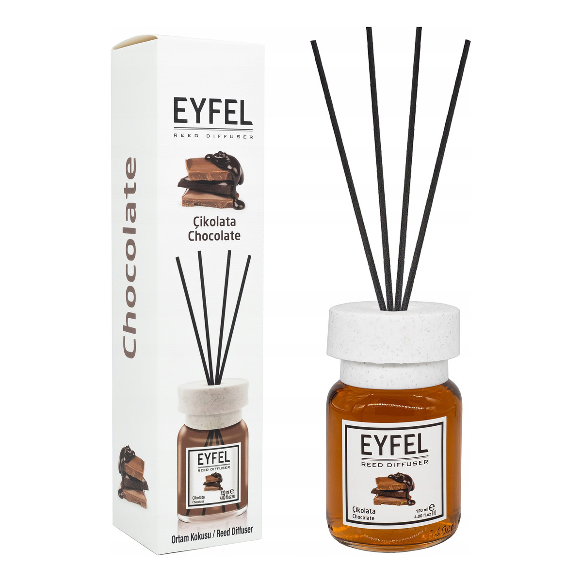 Eyfel Dyfuzor zapachowy z patyczkami Czekolada 120ml