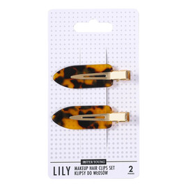 Lily klipsy do włosów do makijażu deep leopard print 2szt