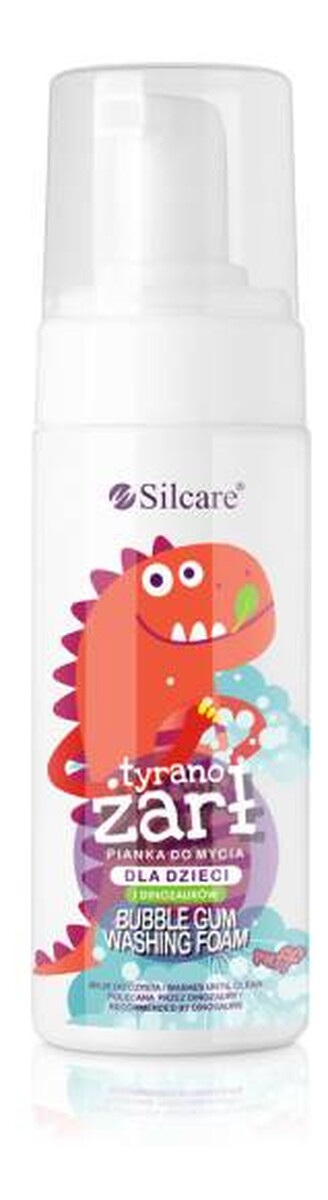 Bubble gum washing foam pianka do mycia dla dzieci tyranożarł