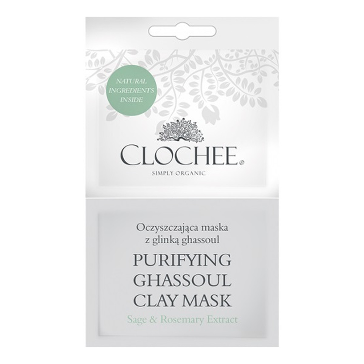 Clochee Oczyszczająca maska z glinką ghassoul 2x6ml 12ml