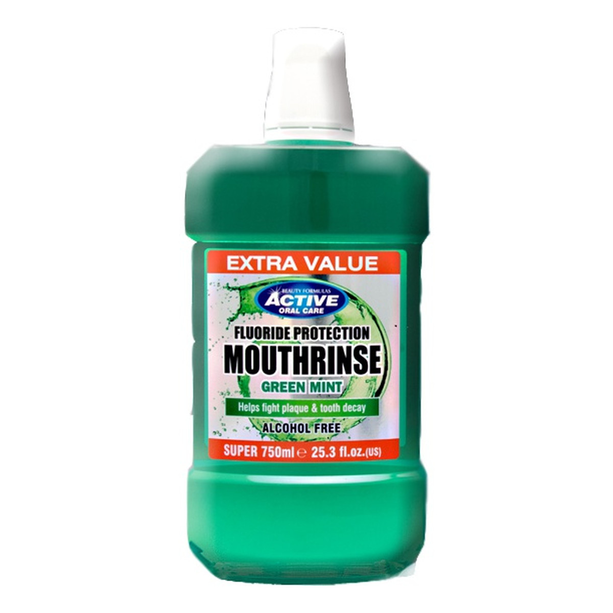 Beauty Formulas Active Oral Care Green Mint Płyn Do Płukania Jamy Ustnej 750ml