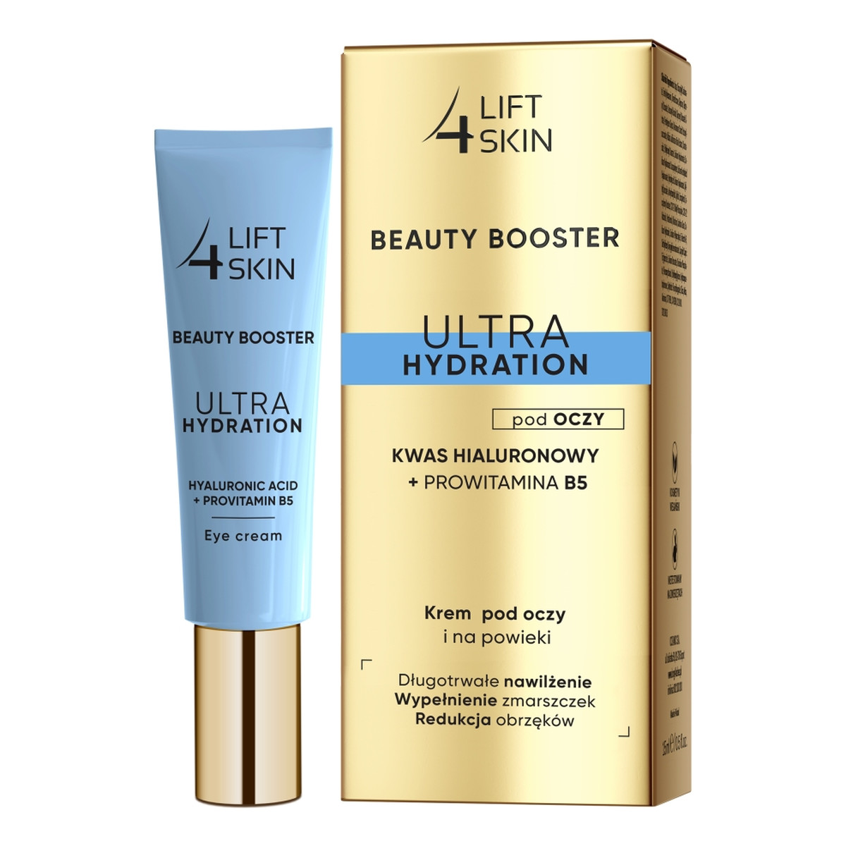 Lift 4 Skin Beauty Booster Ultra Hydration Kwas Hialuronowy + B5 Krem pod oczy i na powieki 15ml