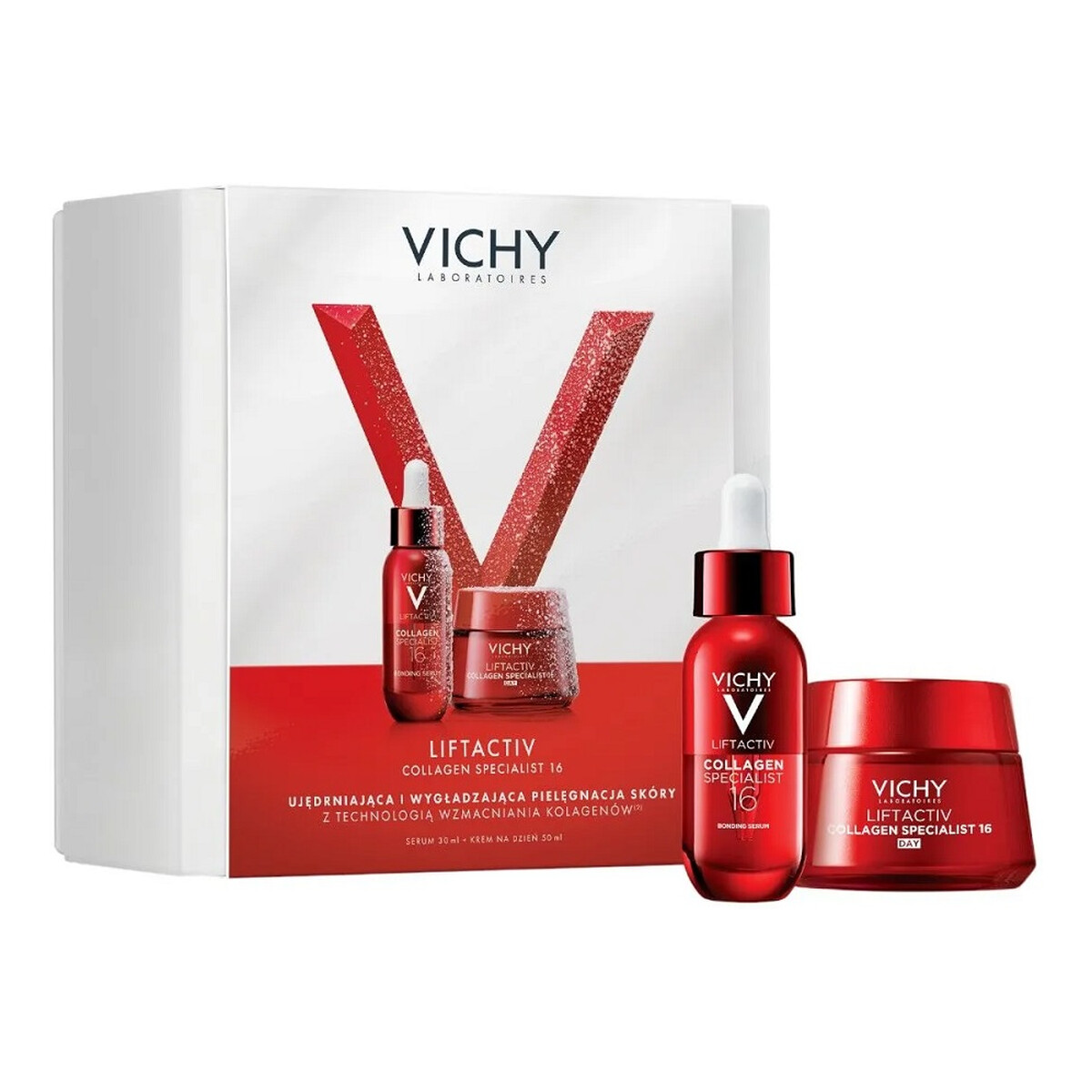 Vichy Liftactiv Collagen Specialist 16 Zestaw krem na dzień 50ml + serum do twarzy 30ml