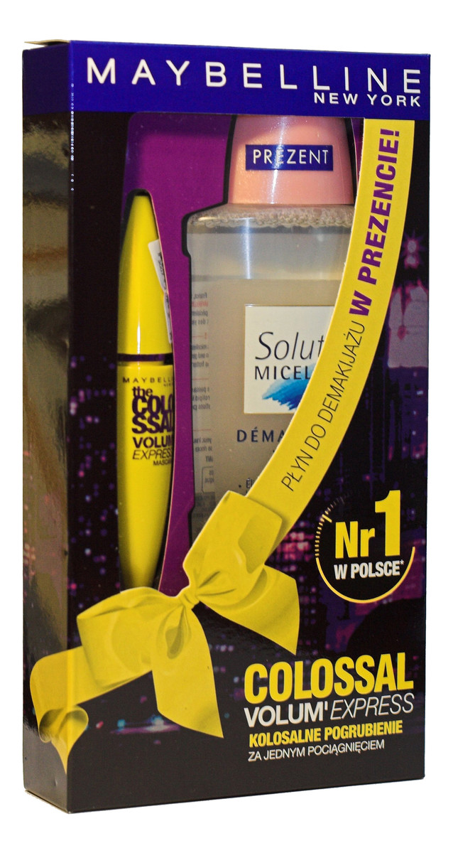 ZESTAW Tusz Colossal Volum' Express + Płyn Micelarny