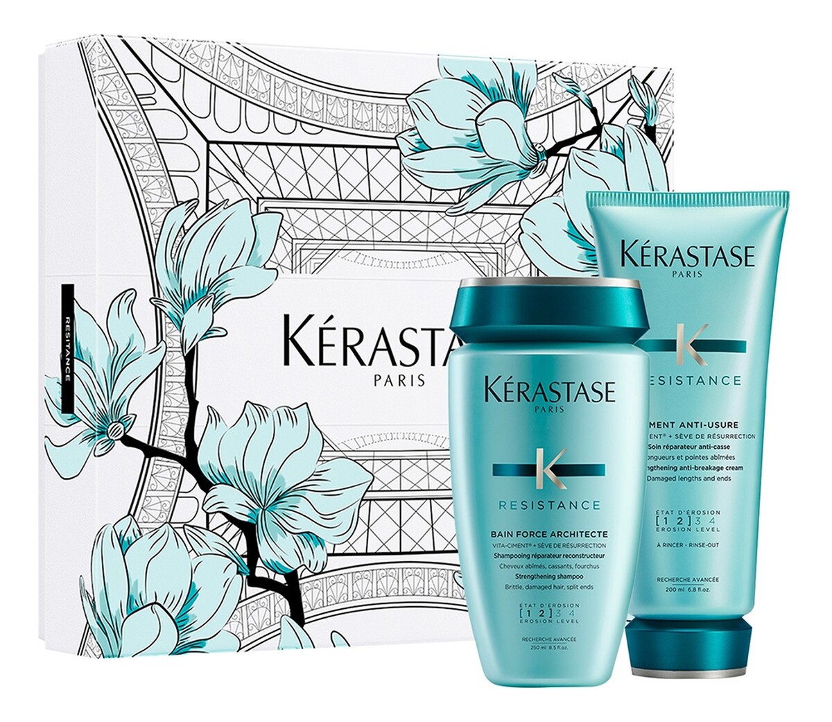 Zestaw szampon do włosów 250ml + cement odbudowujący włosy 200ml