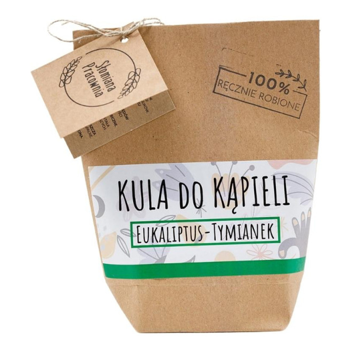 Słomiana pracownia Kula do kąpieli Eukaliptus-Tymianek 70g