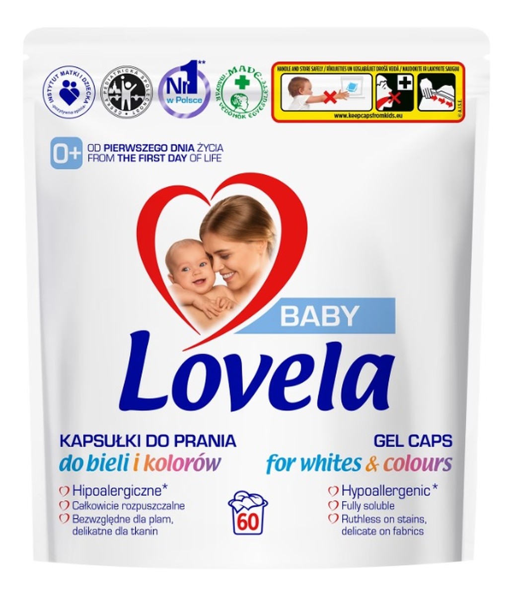 Baby hipoalergiczne kapsułki do prania do bieli i kolorów 60szt.