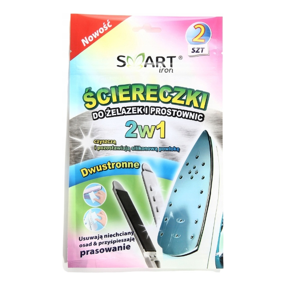 Smart Iron 2w1 ściereczki do czyszczenia żelazek i prostownic 2szt