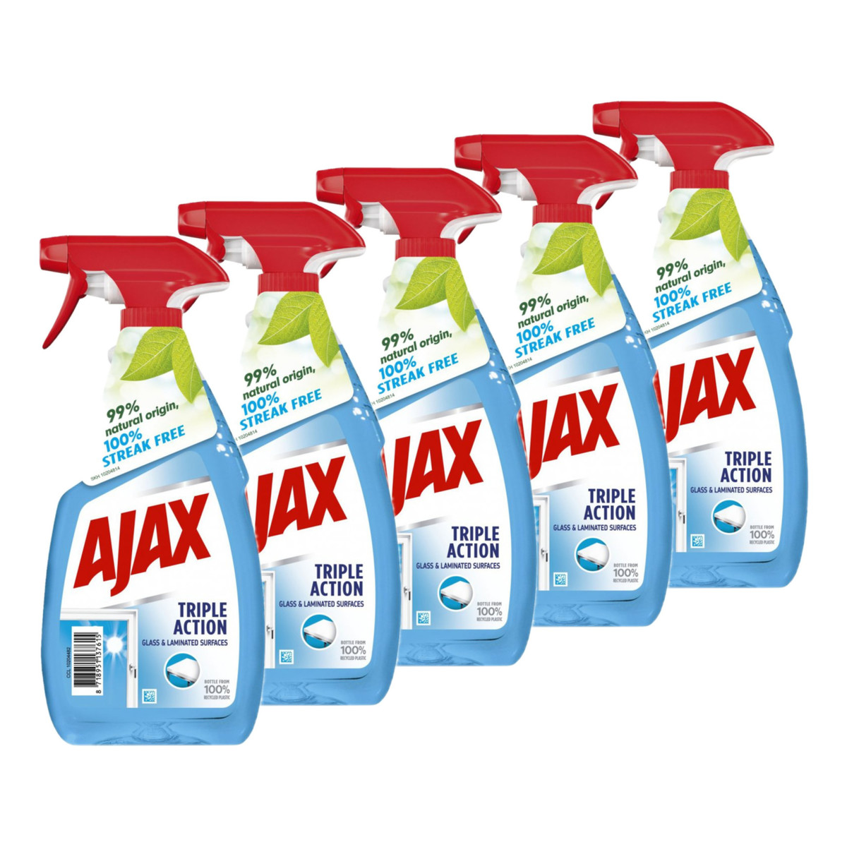 Ajax Triple Action Płyn do mycia szyb 5x500ml