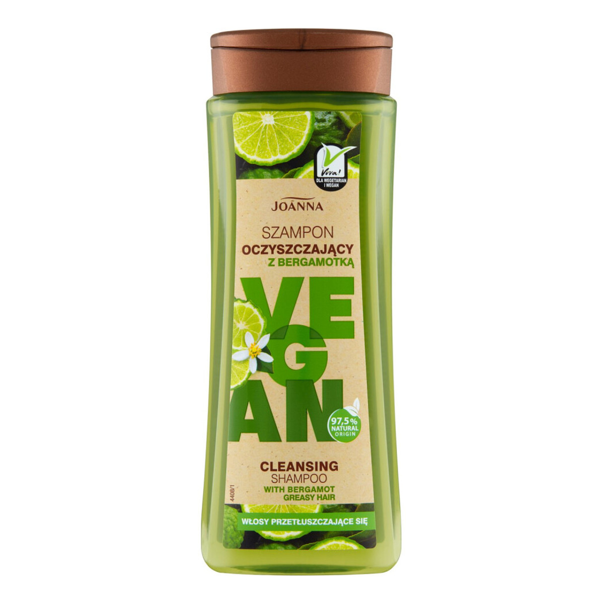 Joanna Vegan Szampon do włosów oczyszczający Bergamotka - włosy przetłuszczające się 300ml