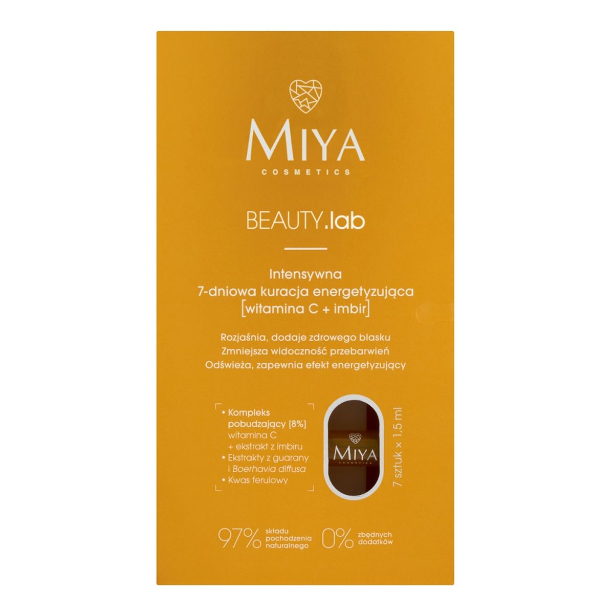 Miya Cosmetics BEAUTY.lab intensywna 7-dniowa kuracja energetyzująca &lsqb;witamina c + imbir&rsqb; 7x1.