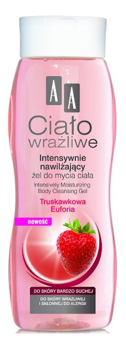 Intensywnie Nawilżający Żel Do Mycia Ciała Truskawkowa Euforia