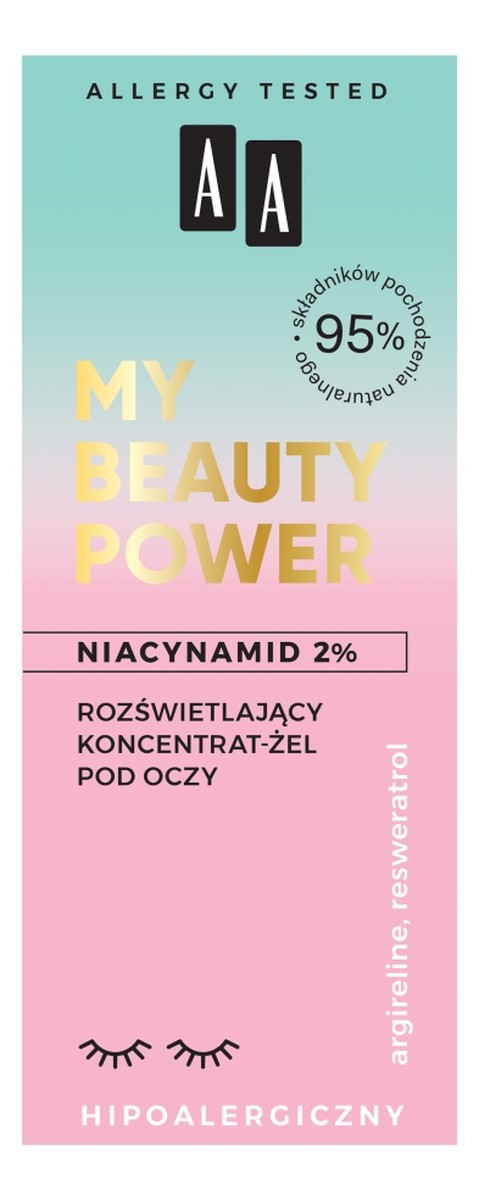 My beauty power niacynamid 2% rozświetlający koncentrat-żel pod oczy