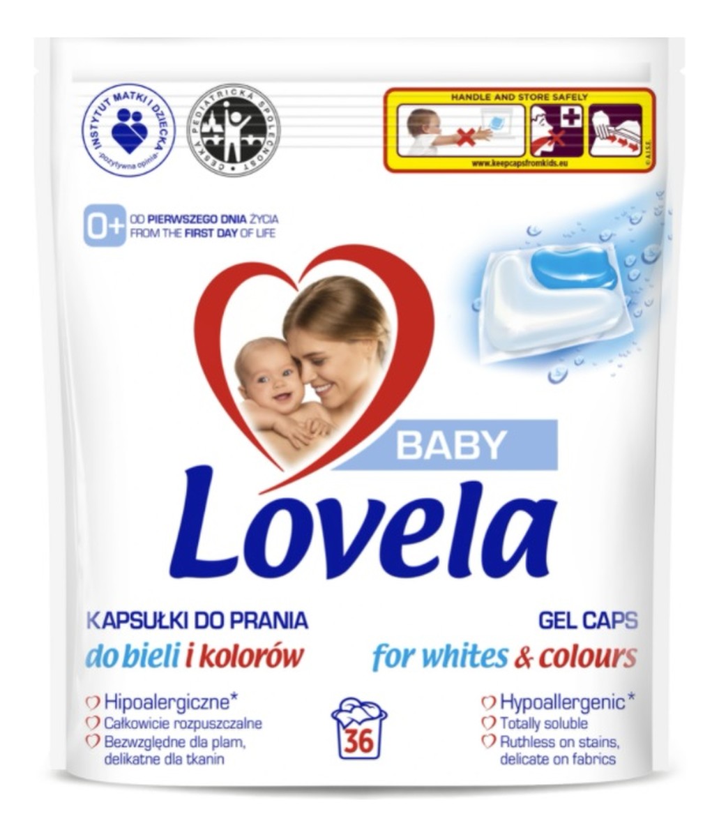 Baby hipoalergiczne kapsułki do prania do bieli i kolorów 36szt.