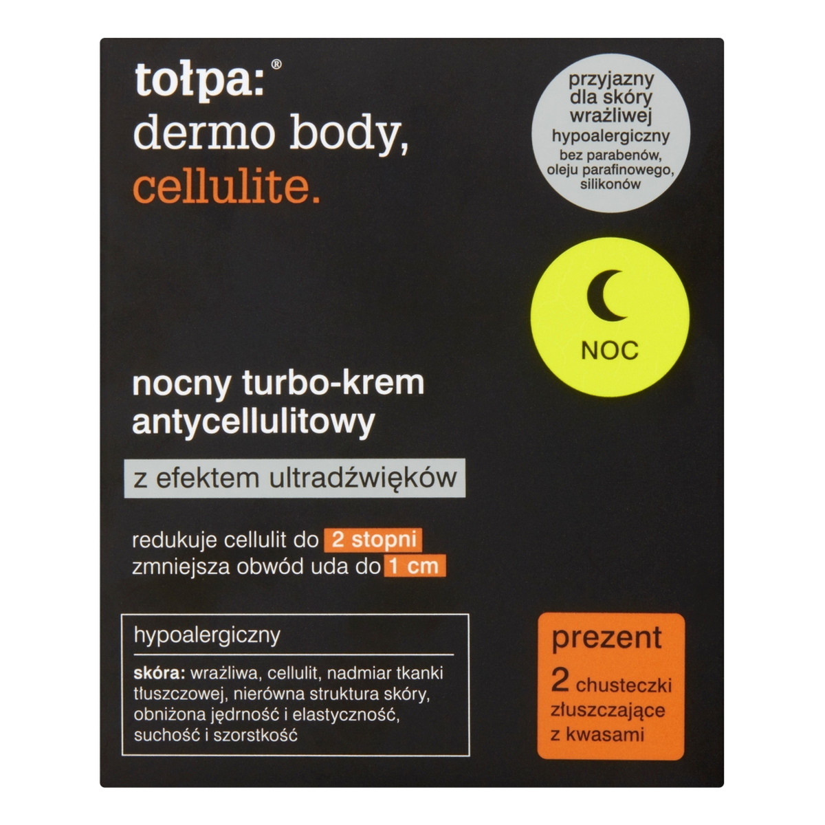 Tołpa Dermo Body Cellulite Nocny Turbo-Krem Antycellulitowy z efektem ultradźwięków 250ml