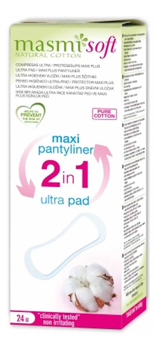 Podpaski 2w1 - do użycia jako wkładka o powiększonej pojemności lub podpaska dla kobiet z lekkim nietrzymaniem moczu 24 szt.