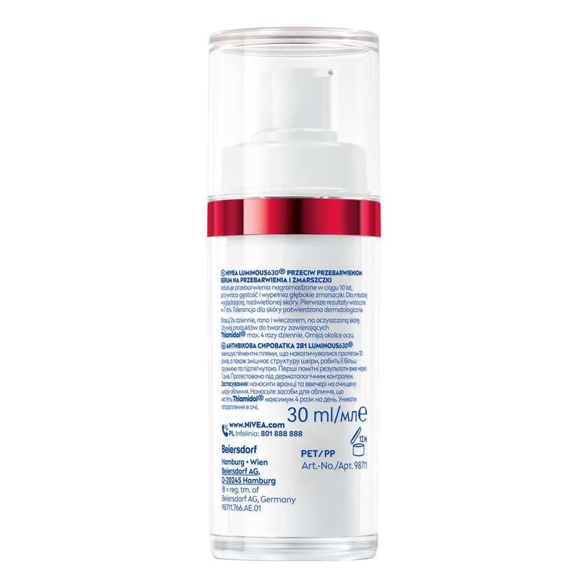 Nivea V luminous serum p/przebarwien.2w1 98711