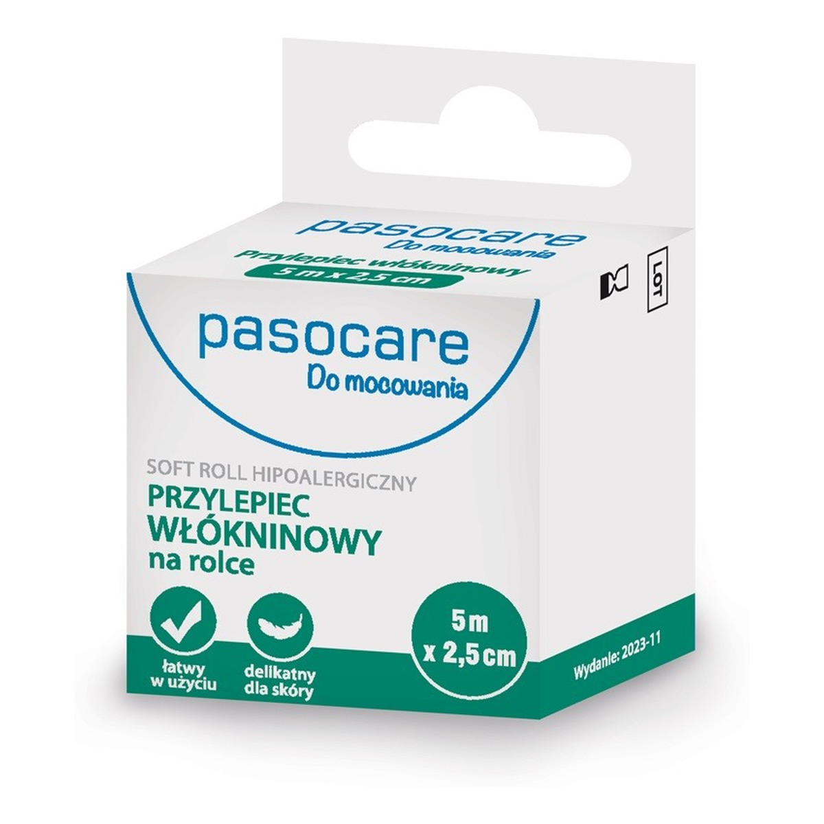 Pasocare Soft Roll Hipoalergiczny Przylepiec włókninowy do mocowania - na rolce