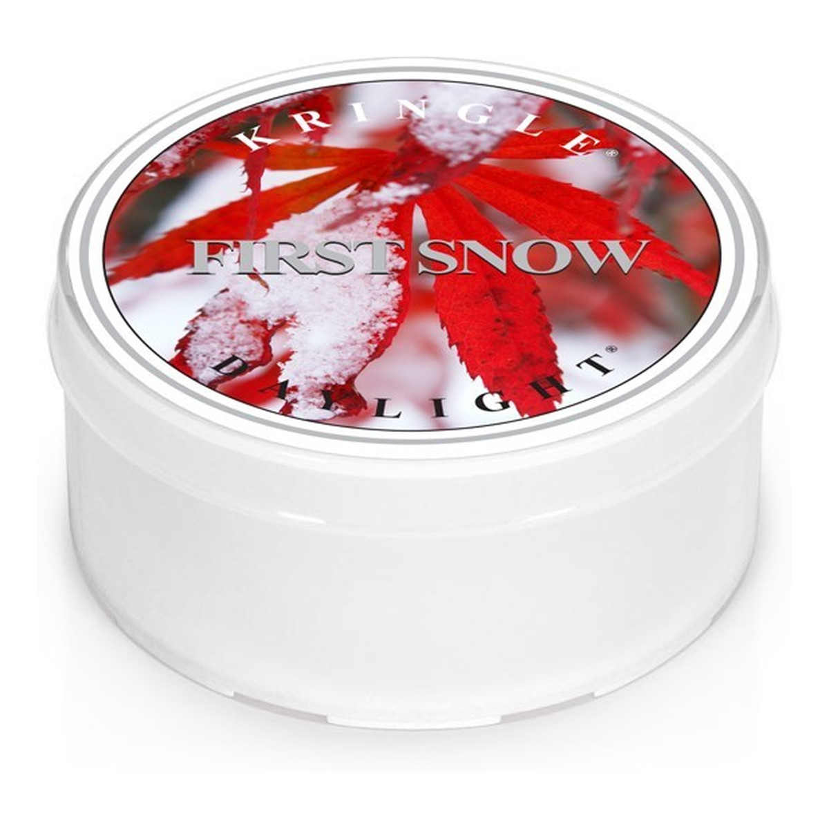 Kringle Candle Coloured Daylight First Snow Świeczka Zapachowa Pierwszy Śnieg 52g