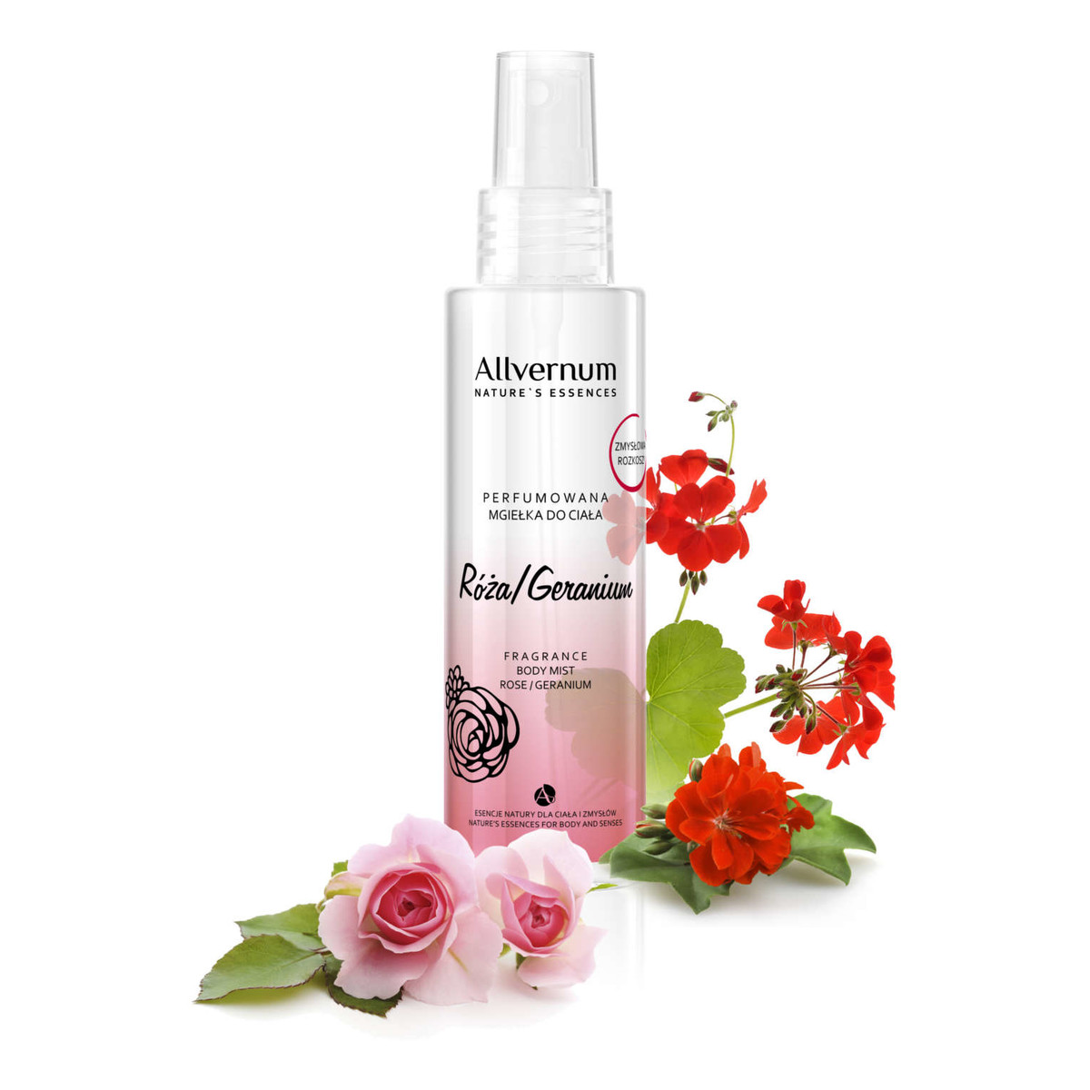 Allvernum Nature's Essences Mgiełka do ciała perfumowana Róża & Geranium 125ml