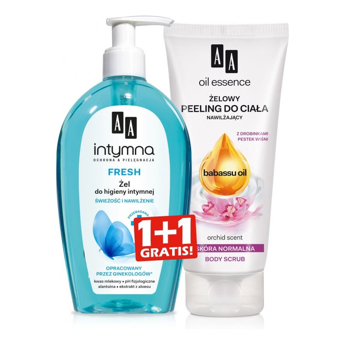 AA Intymna Płyn do higieny intymnej Fresh + Oil Essence żelowy peeling do ciała