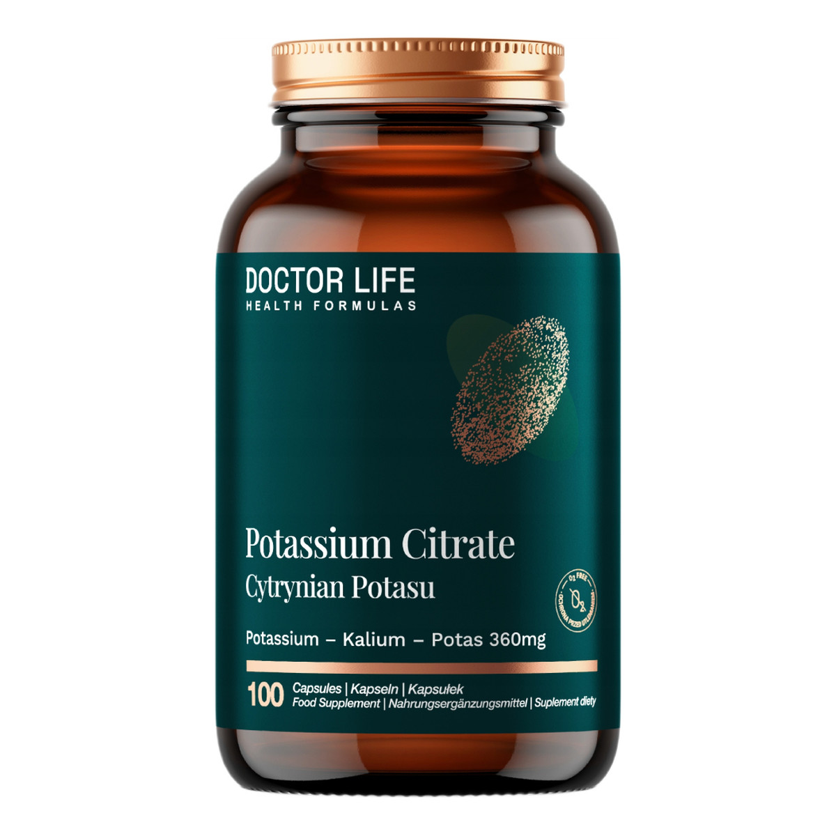 Doctor Life Cytrynian Potasu suplement diety 100 Kapsułek 360mg