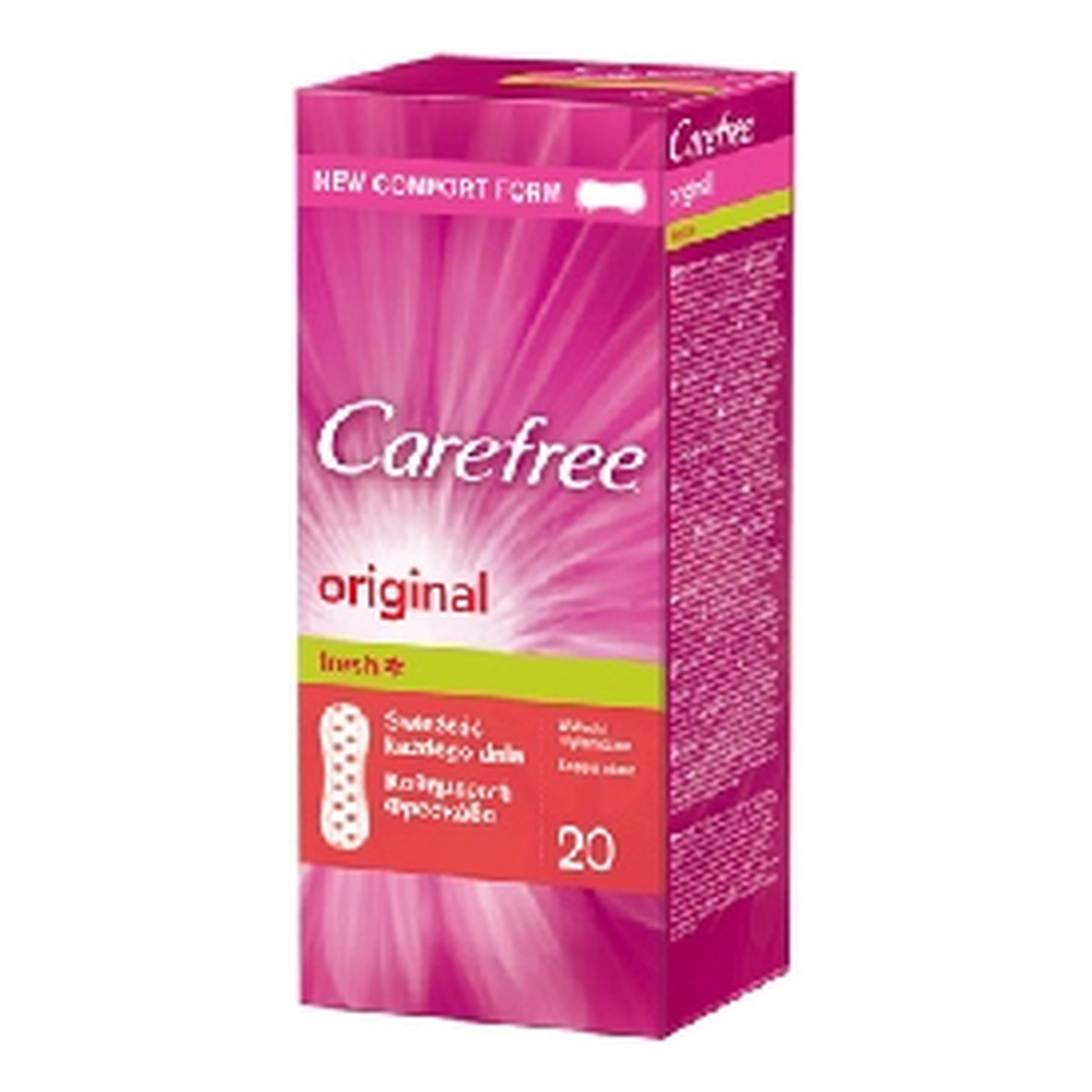 Carefree Original Fresh Wkładki Higieniczne 20szt.