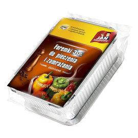 Foremki aluminiowe do pieczenia i zamrażania 3szt