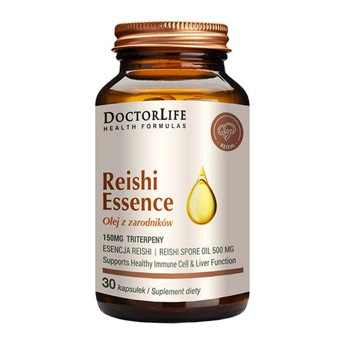 Doctor Life Reishi essence olej z zarodników suplement diety 30 kapsułek