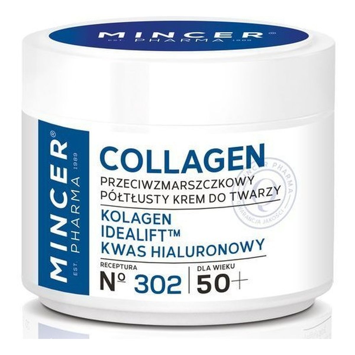 Mincer Pharma Collagen 50+ Krem półtłusty przeciwzmarszczkowy 302 3szt. + pod oczy 60+ No305