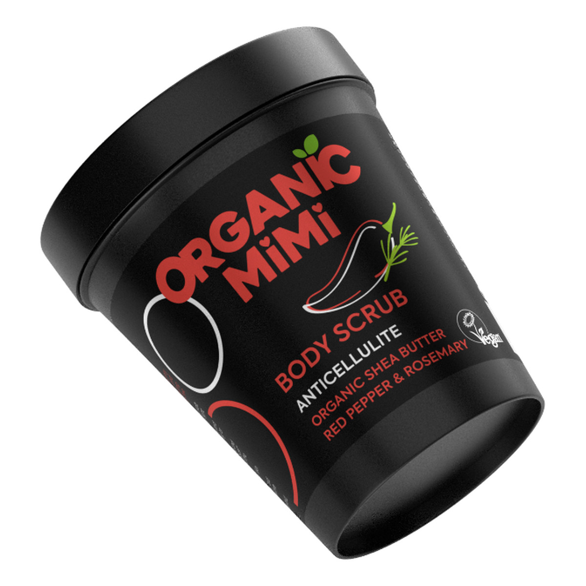 Organic Mimi Antycellulitowy peeling do ciała Pieprz i Rozmaryn 250g