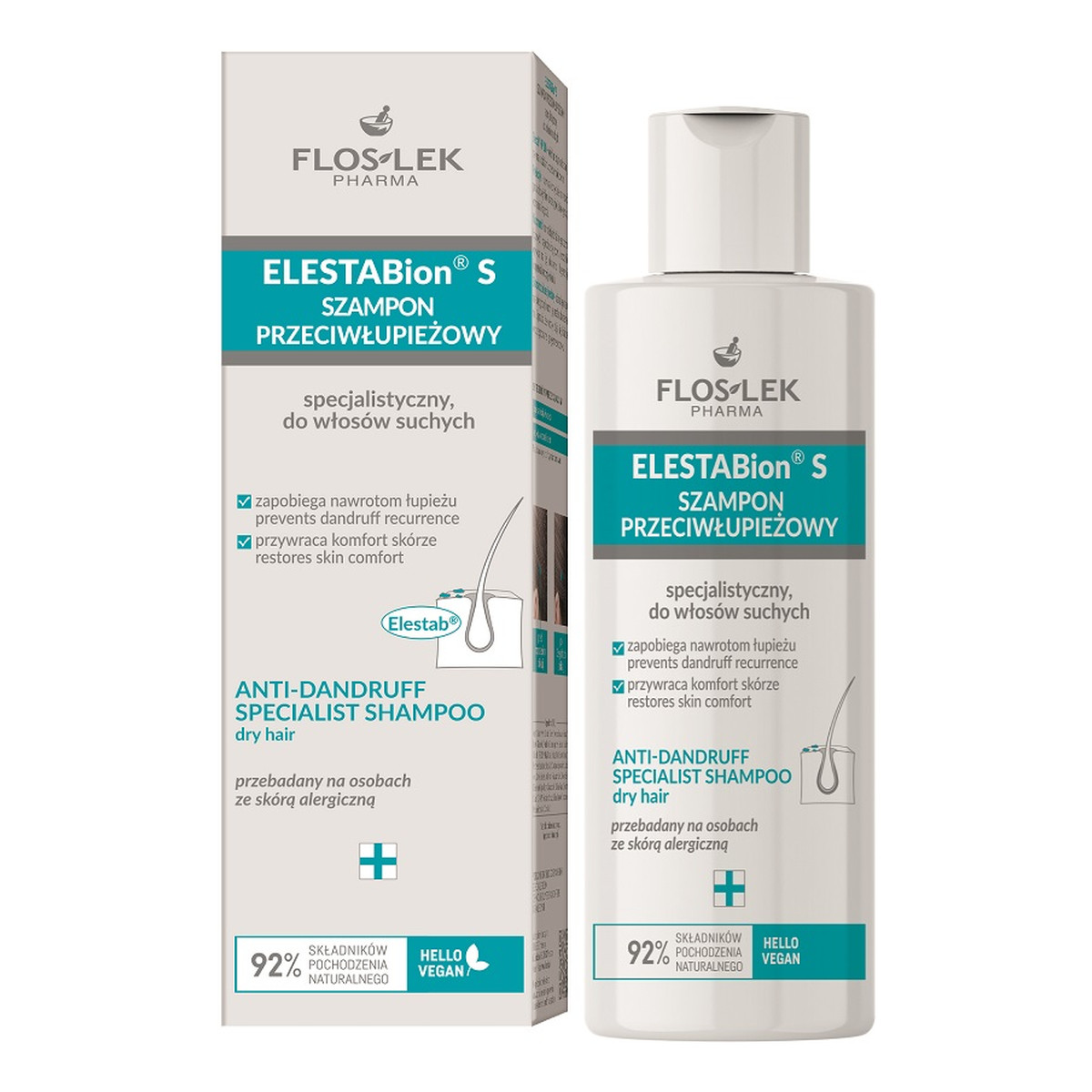 FlosLek Elestabion s szampon przeciwłupieżowy specjalistyczny do włosów suchych 150ml