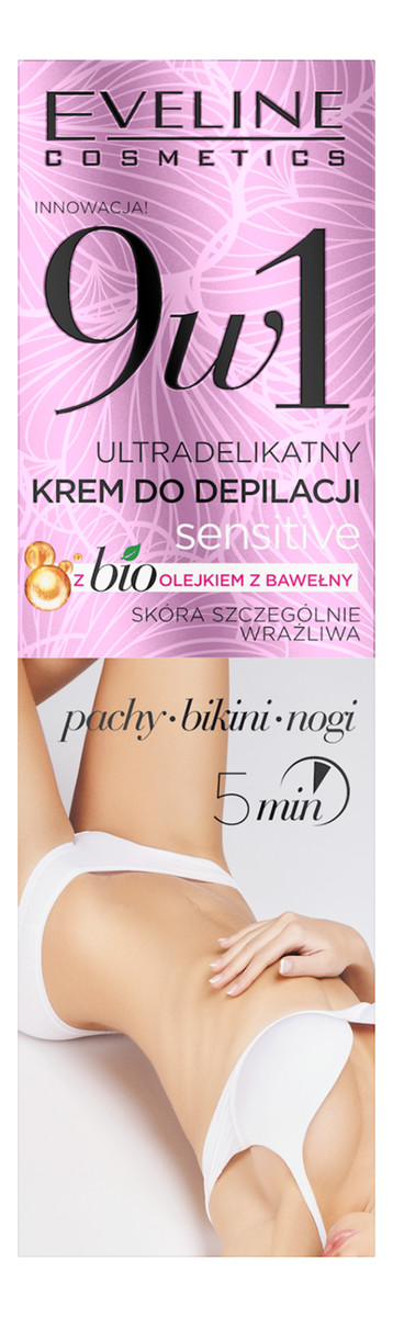 9in1 ultradelikatny krem do depilacji rąk i nóg z bio z olejkiem z bawełny