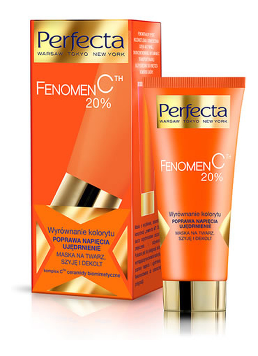 Maseczka Na Twarz Szyję i Dekolt Wyrównanie Kolorytu Poprawa Napięcia i Ujędrnienie